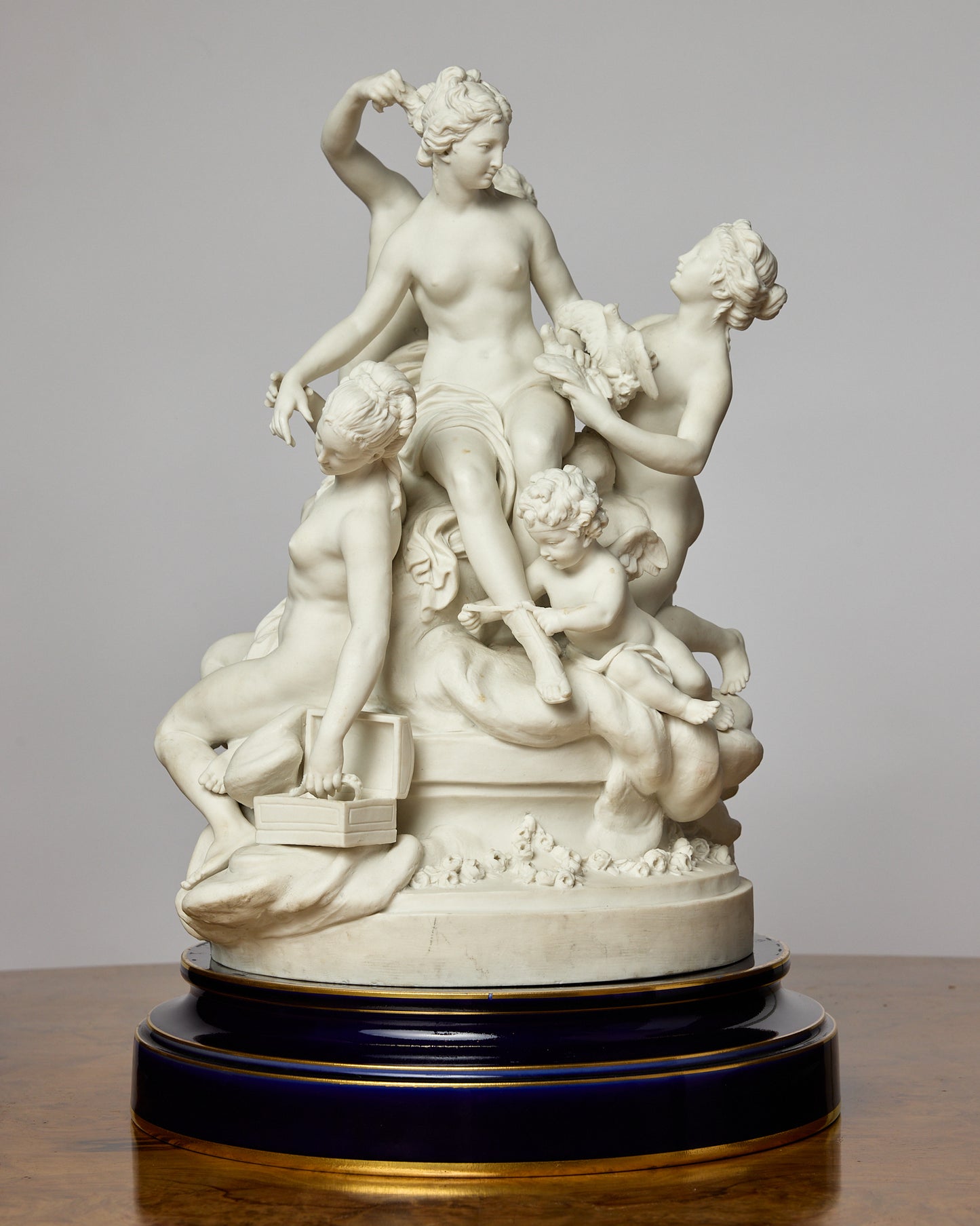 Sevres Style Bisque Porcelain Figural Group