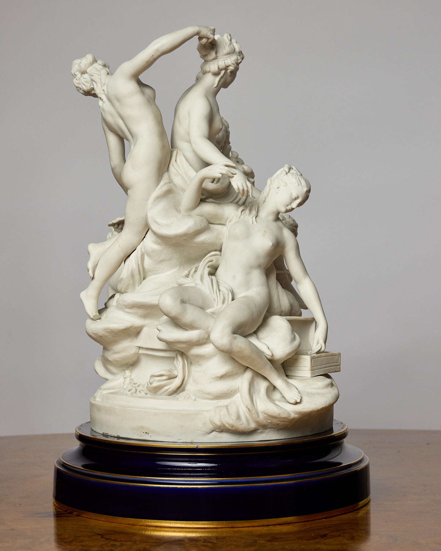 Sevres Style Bisque Porcelain Figural Group