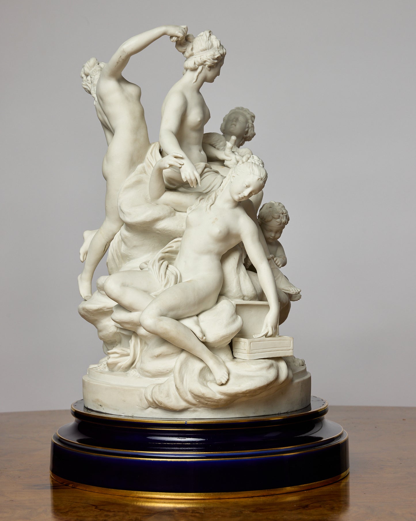 Sevres Style Bisque Porcelain Figural Group