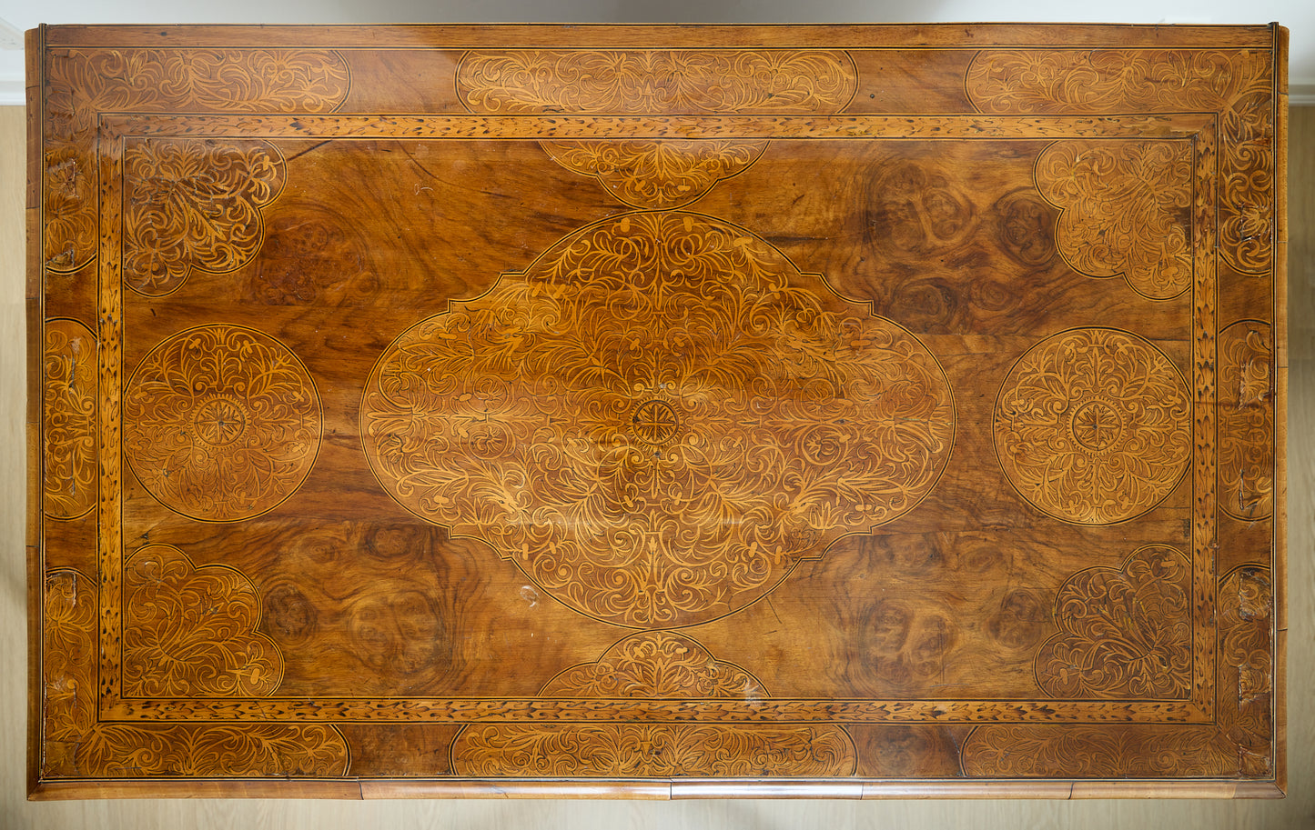 18th Century English Burled Walnut Chest of Drawers