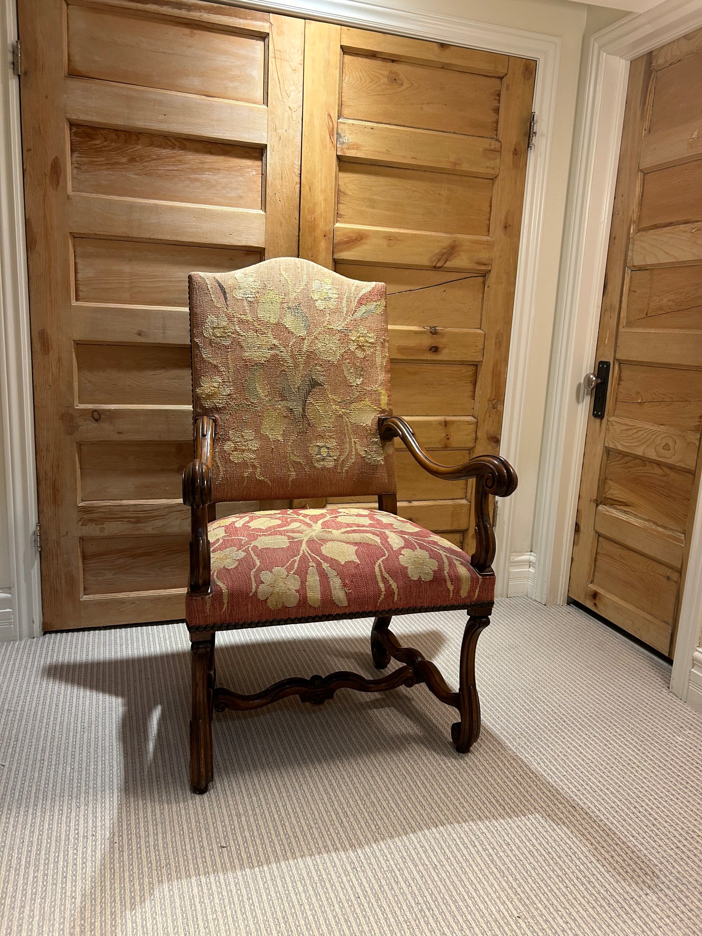 Louis XIV Style Walnut Armchair, French, 19th Century