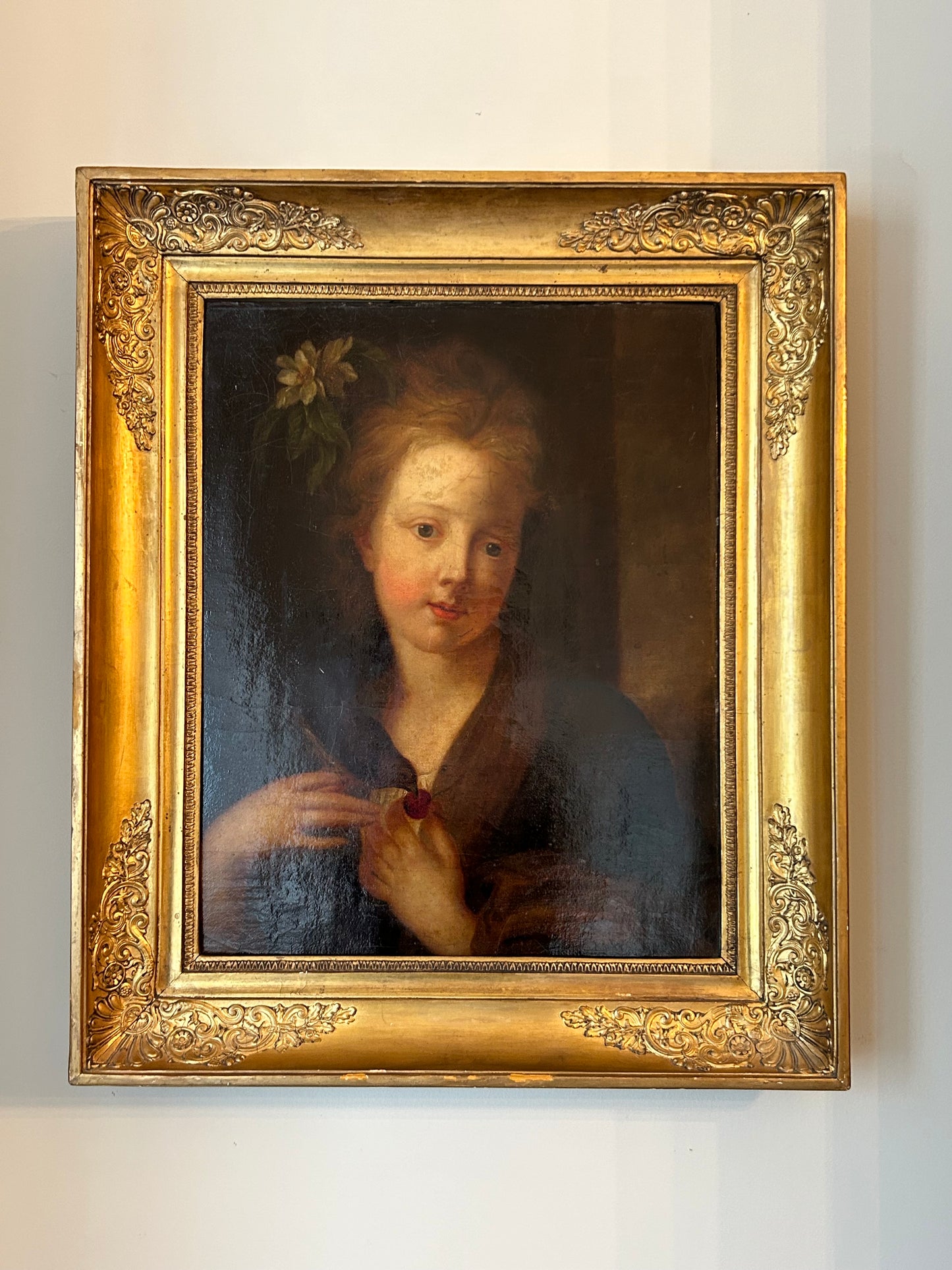 European Portrait of a Lady with Bird, 19th Century