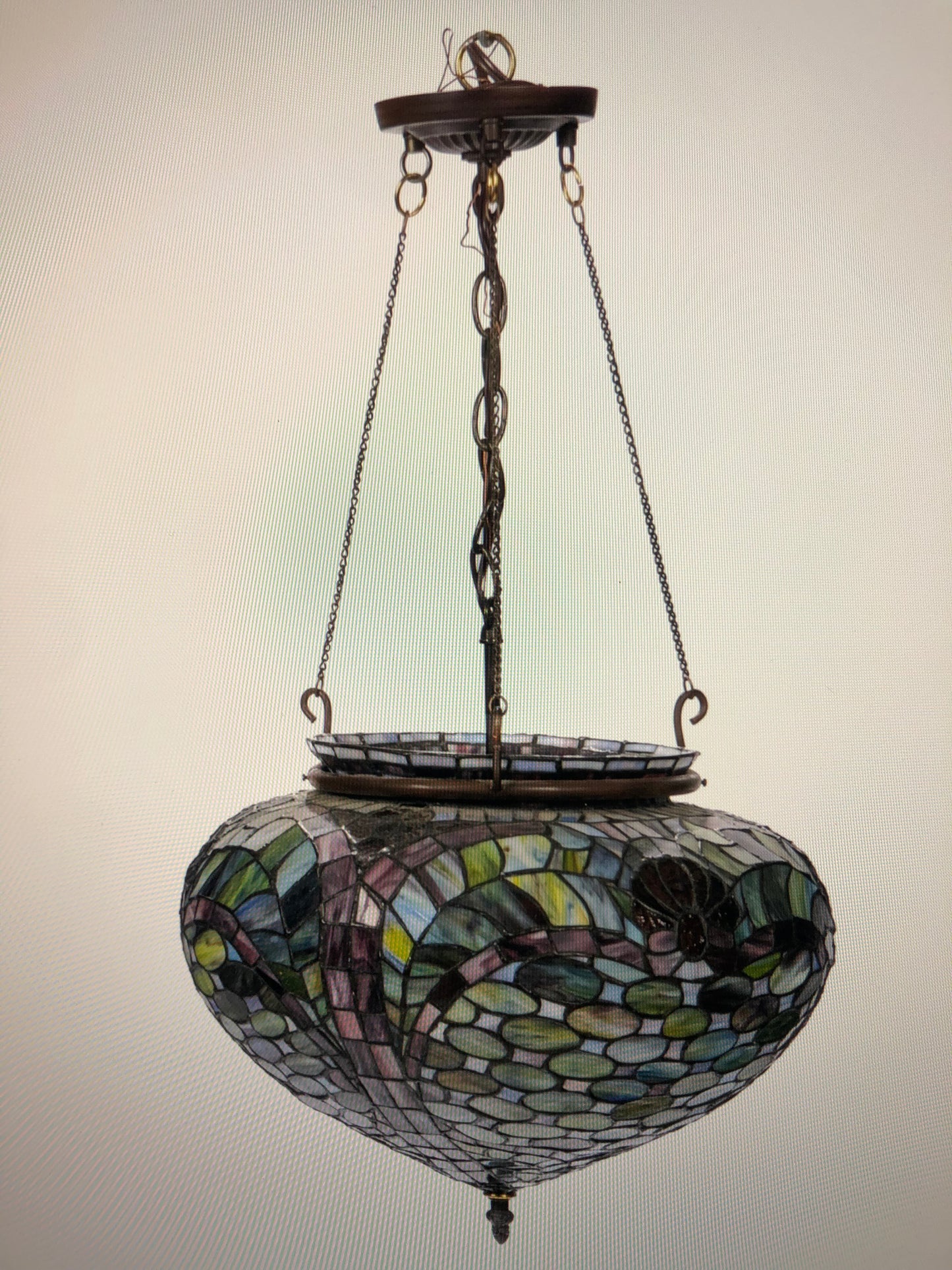 American Stained Glass Light Fixture