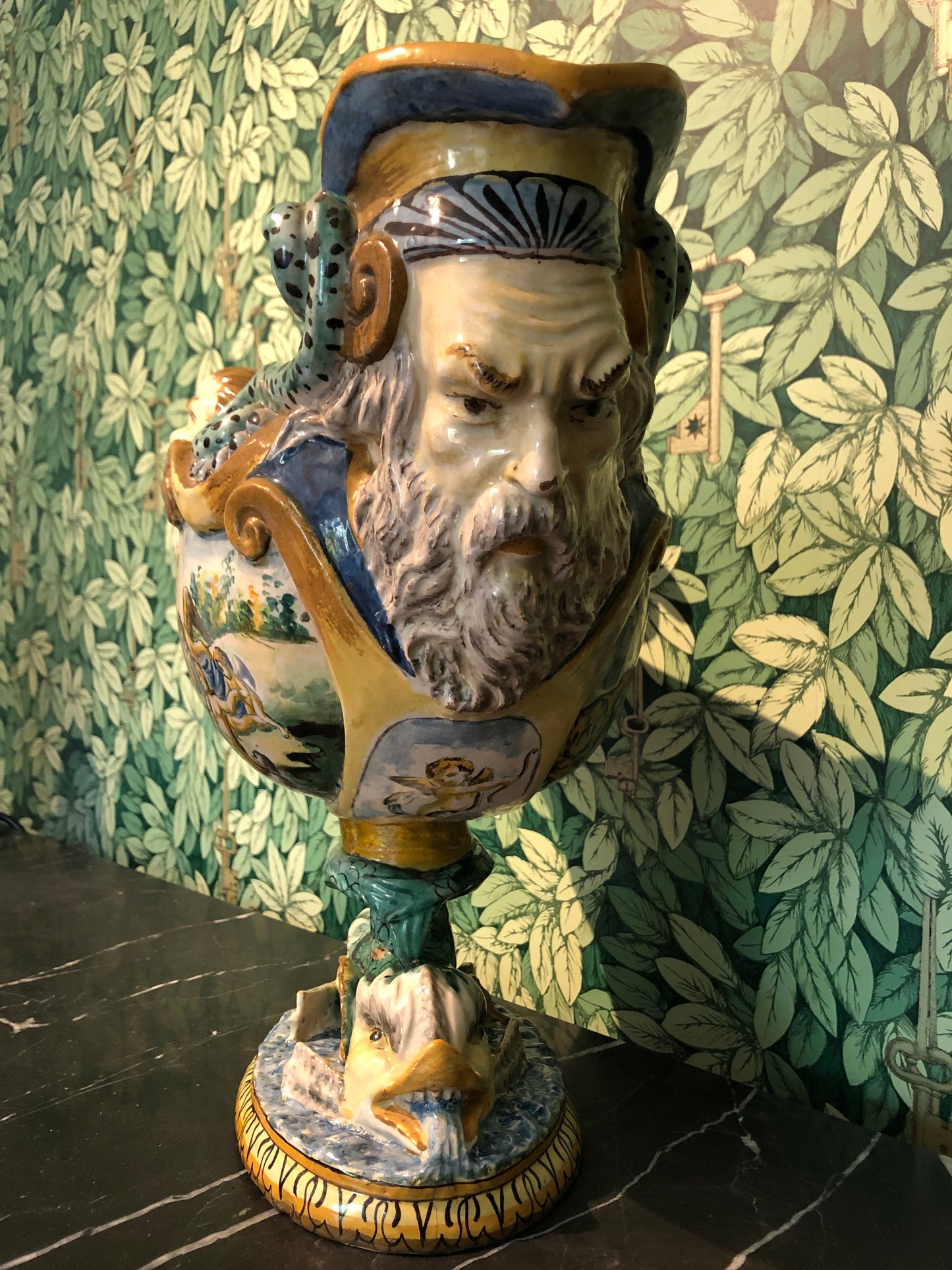19th Century Italian Majolica Centrepiece