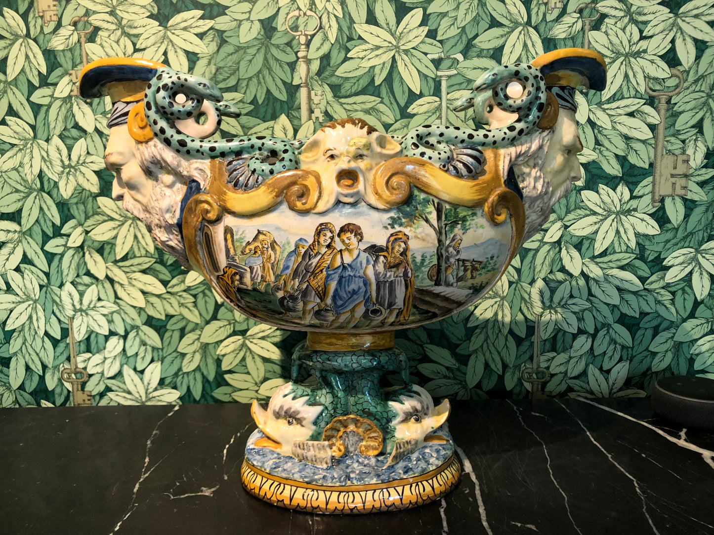 19th Century Italian Majolica Centrepiece