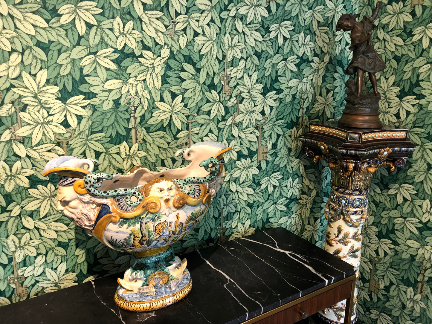 19th Century Italian Majolica Centrepiece