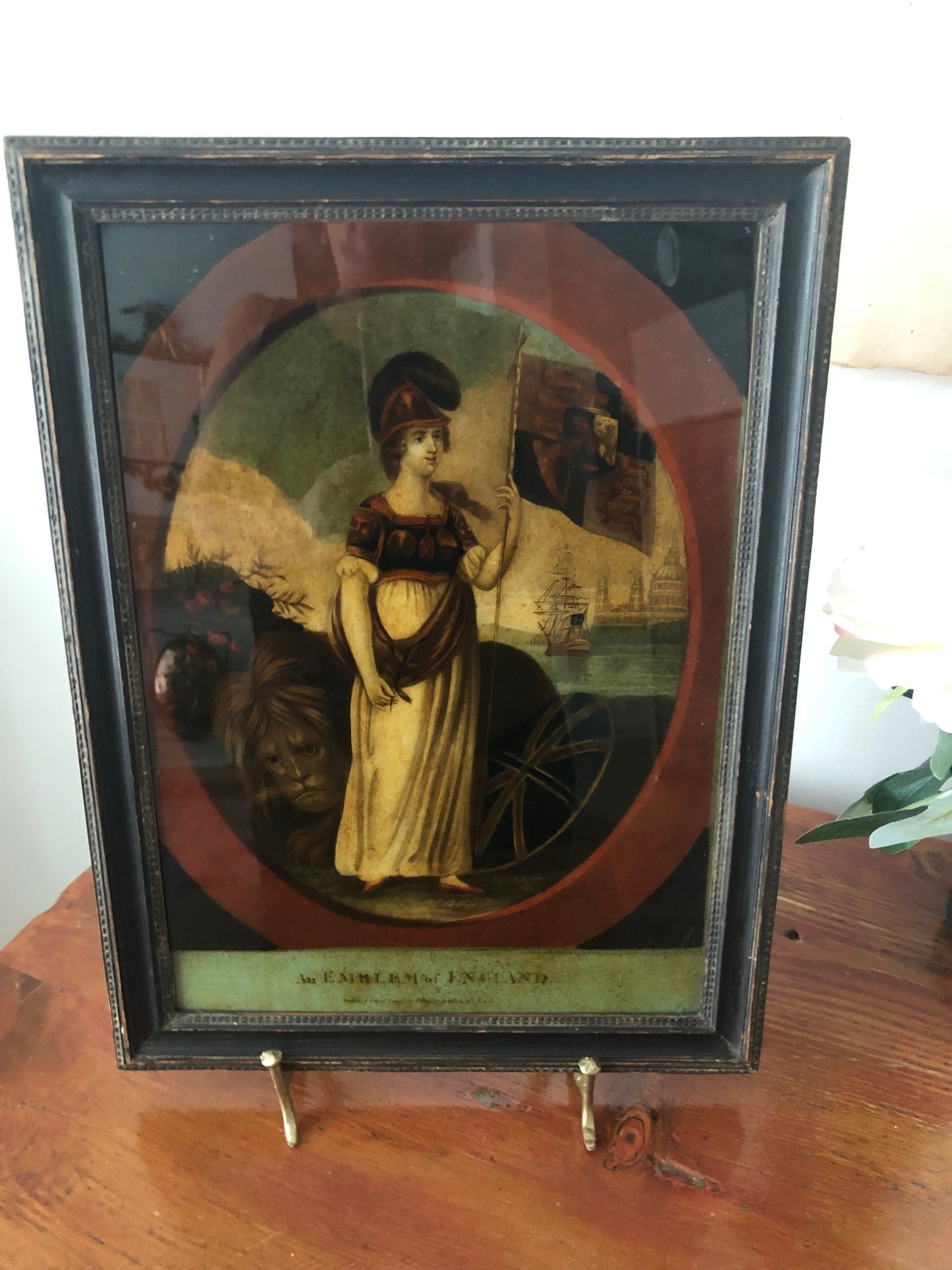 George III Hand Coloured Reverse Mezzotint on Glass, P. Stampa, London, 1799