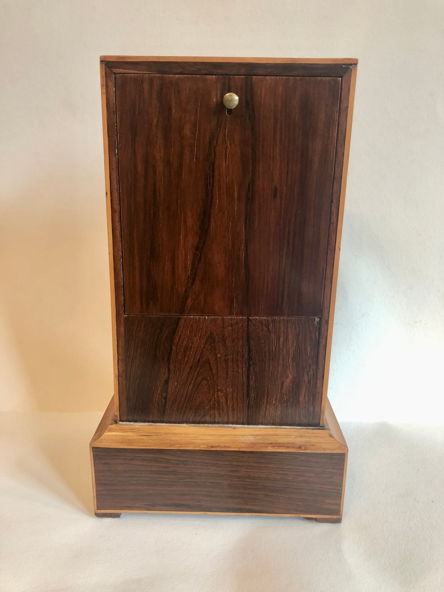 French Inlaid Marquetry Rosewood Mantle Clock, 1820