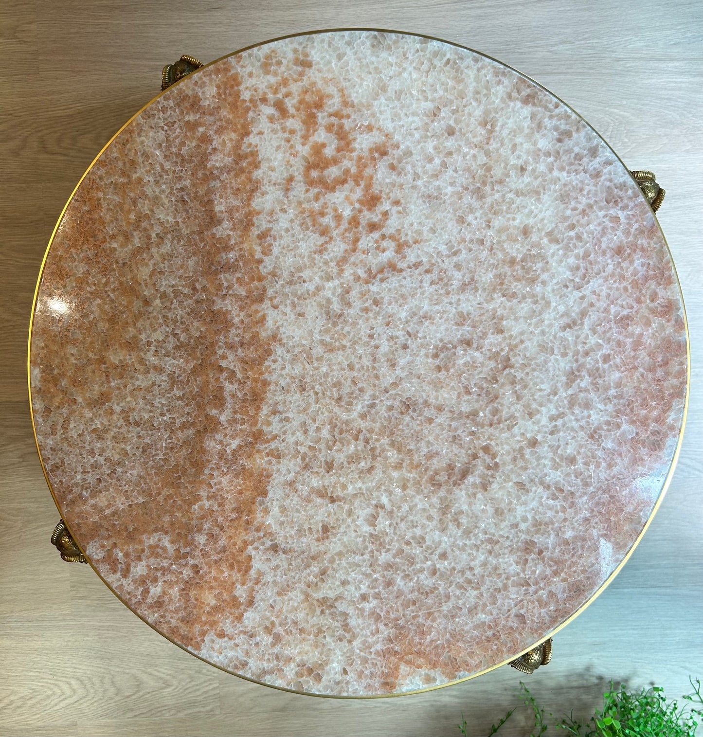 Louis XIV Style Bronze and Pink Onyx Table