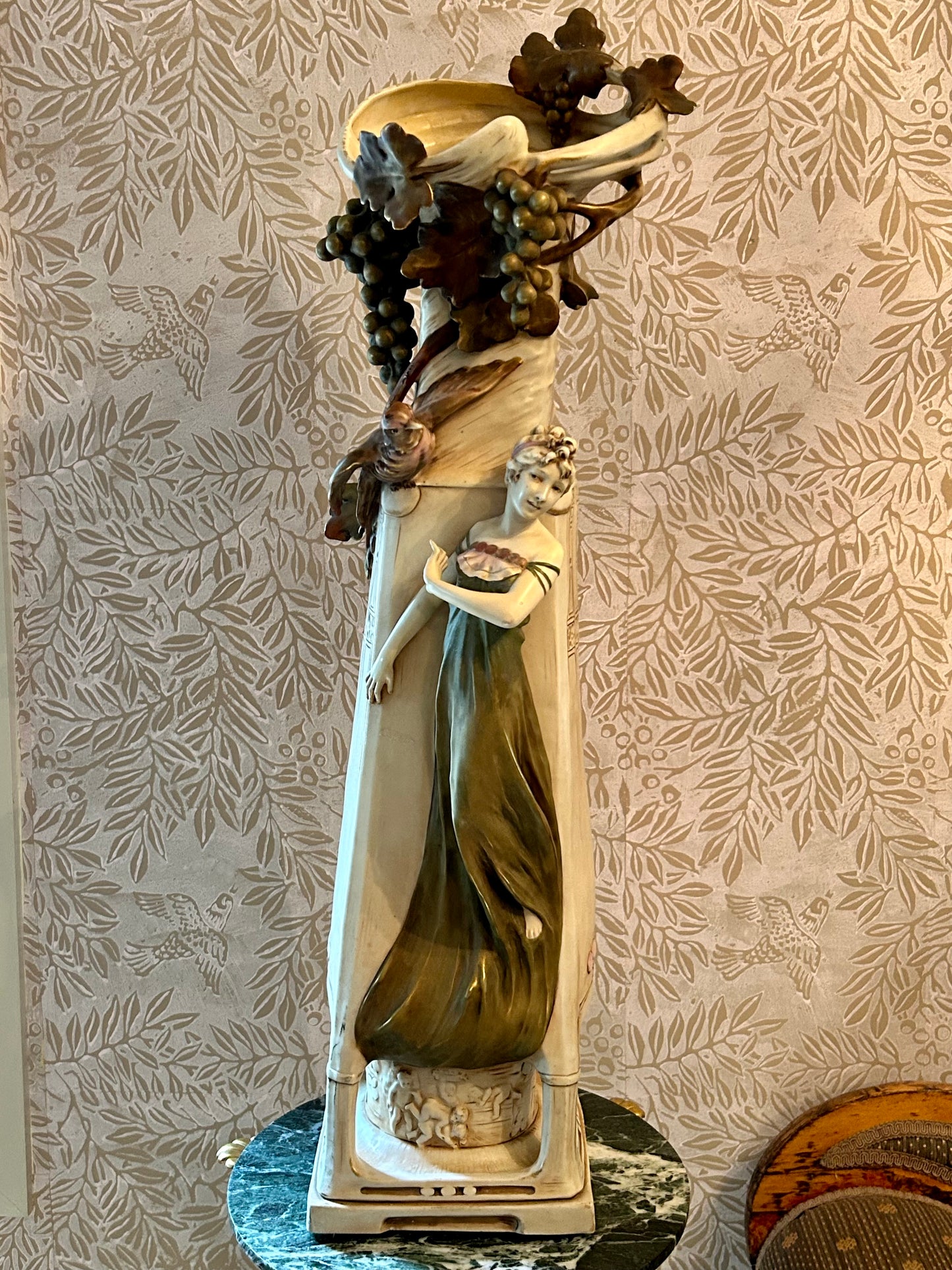 Monumental Royal Dux Art Nouveau Vase Early 20th Century