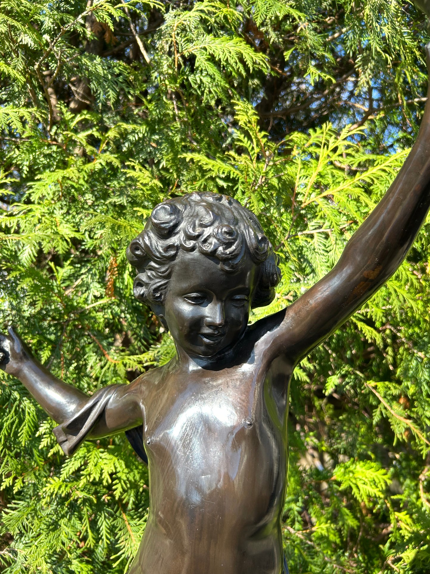Beautiful Bronze Cherub After Auguste Moreau (1834-1917)