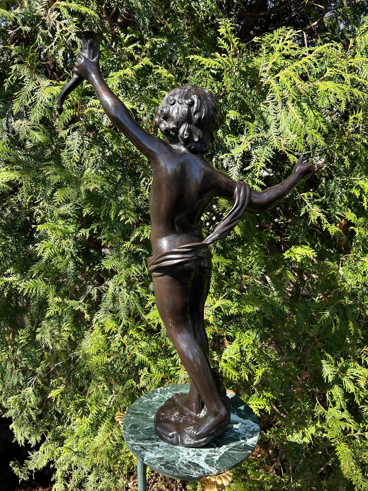 Beautiful Bronze Cherub After Auguste Moreau (1834-1917)