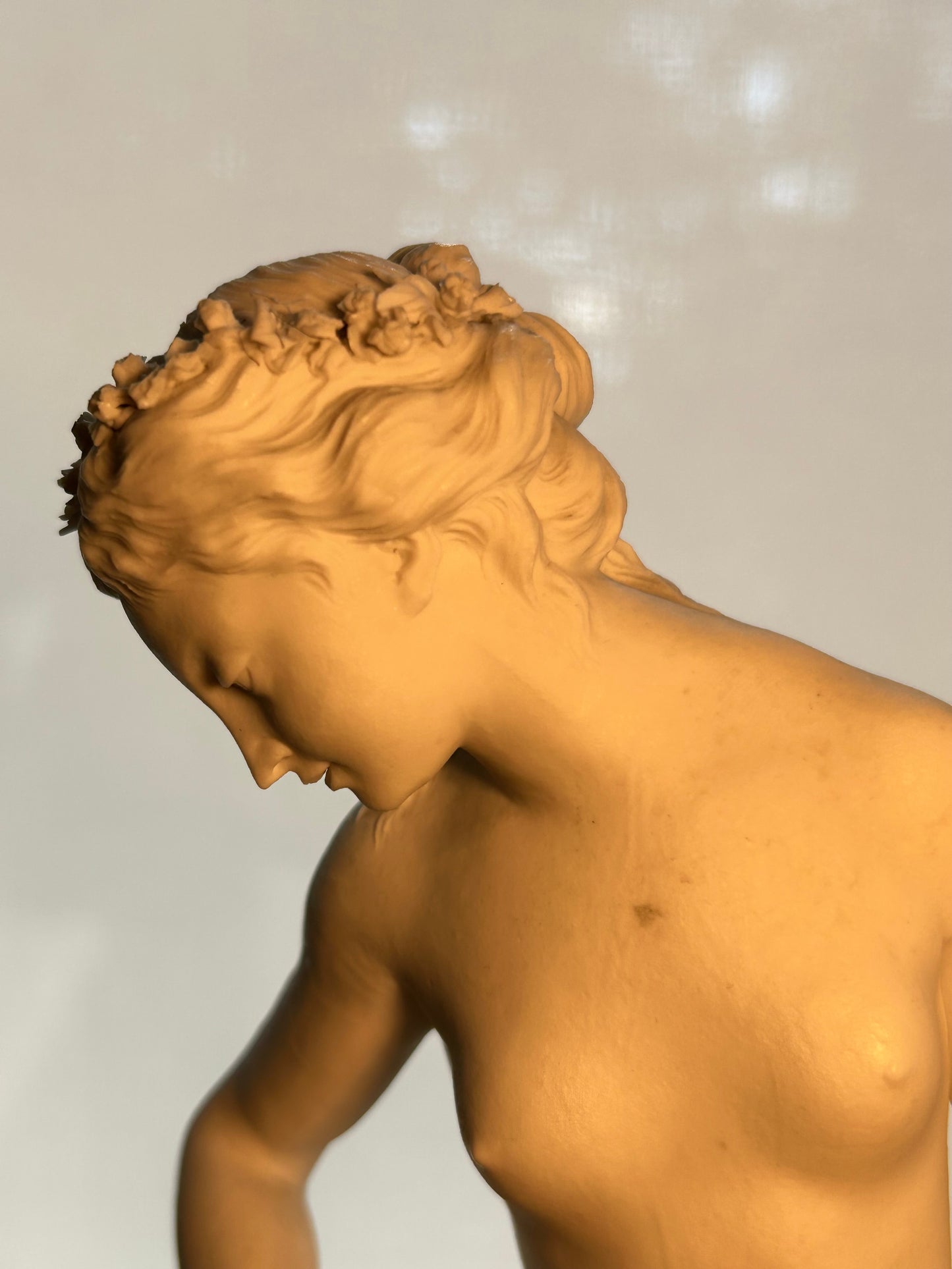 French Bisque Porcelain Group of Venus and Cupid, Mid 19th Century
