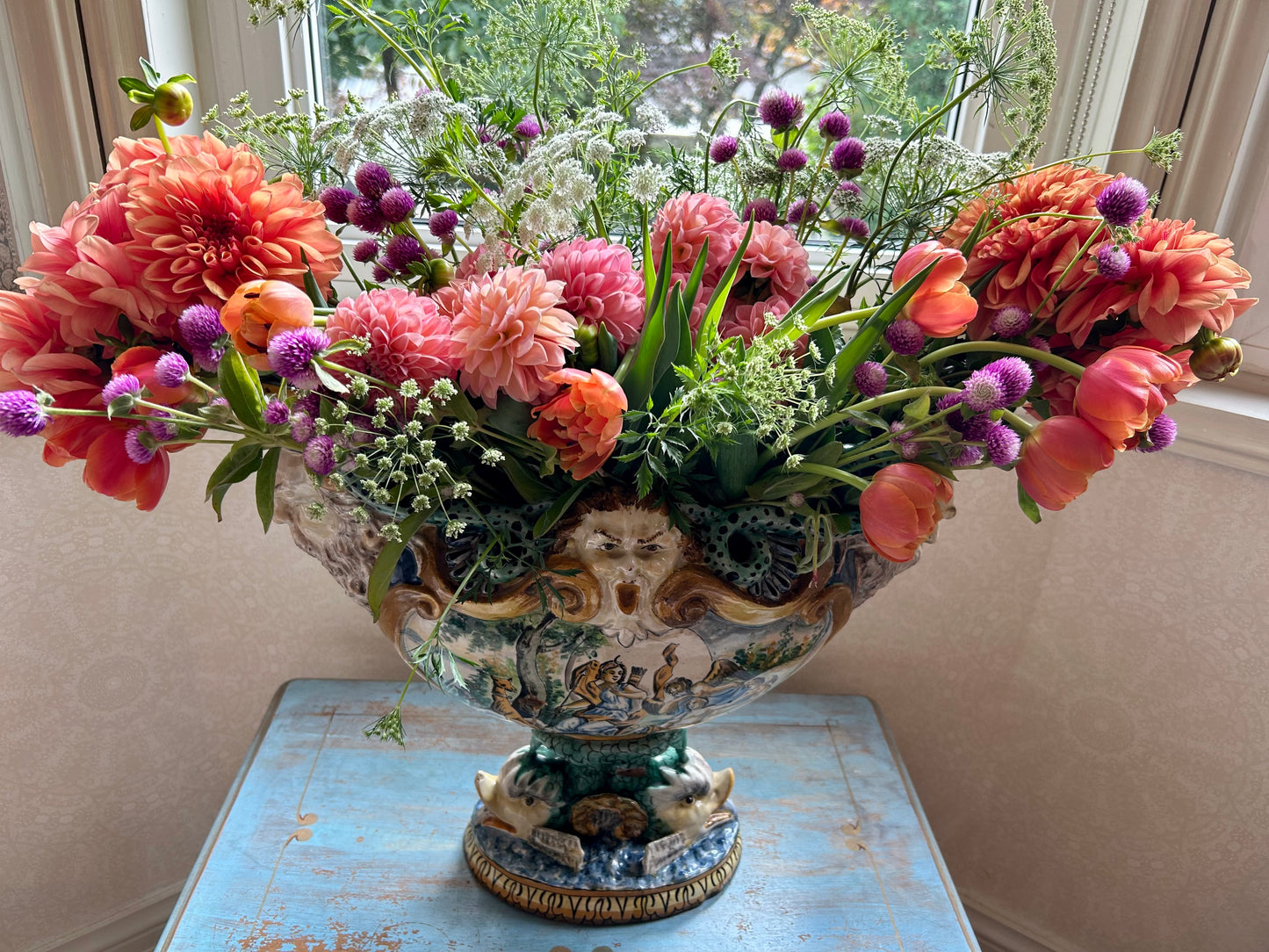 19th Century Italian Majolica Centrepiece