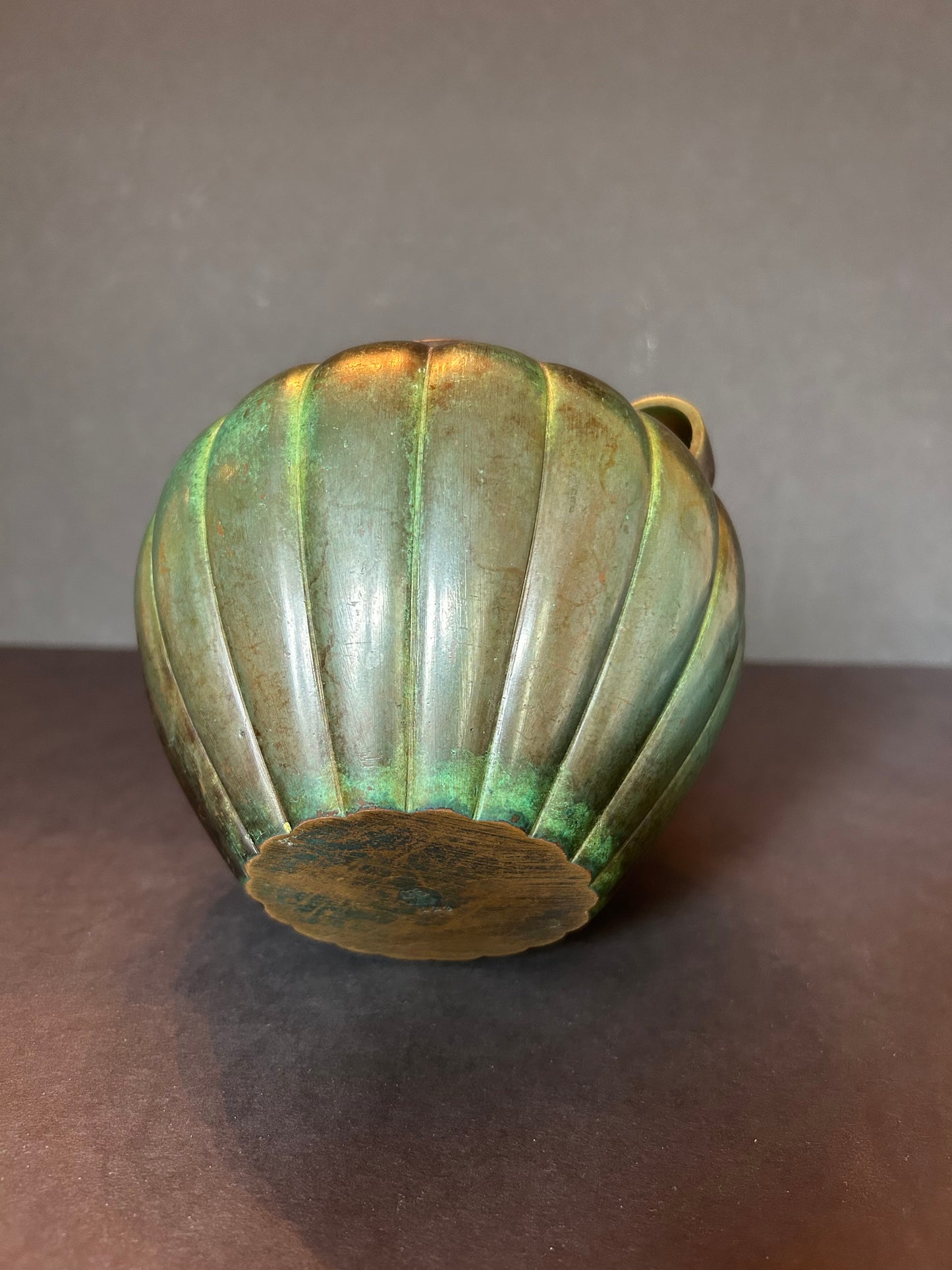 Mid Century Green Patinated Bronze Vase, GAB Guldsmedsaktiebolaget , Stockholm