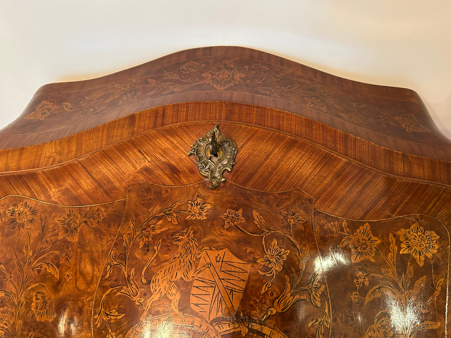 Small French Desk with Bronze Mounts, 19th Century