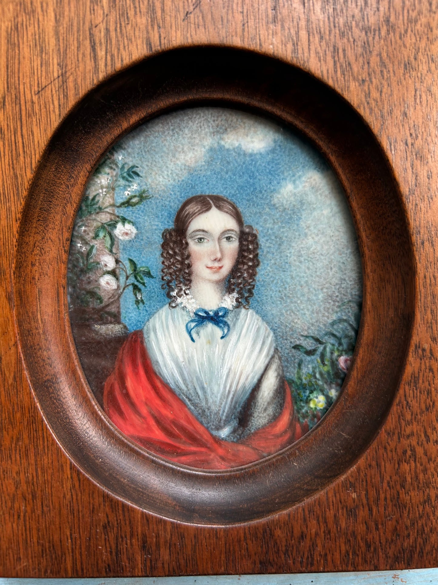 Miniature Portrait of a Young Girl, 19th Century