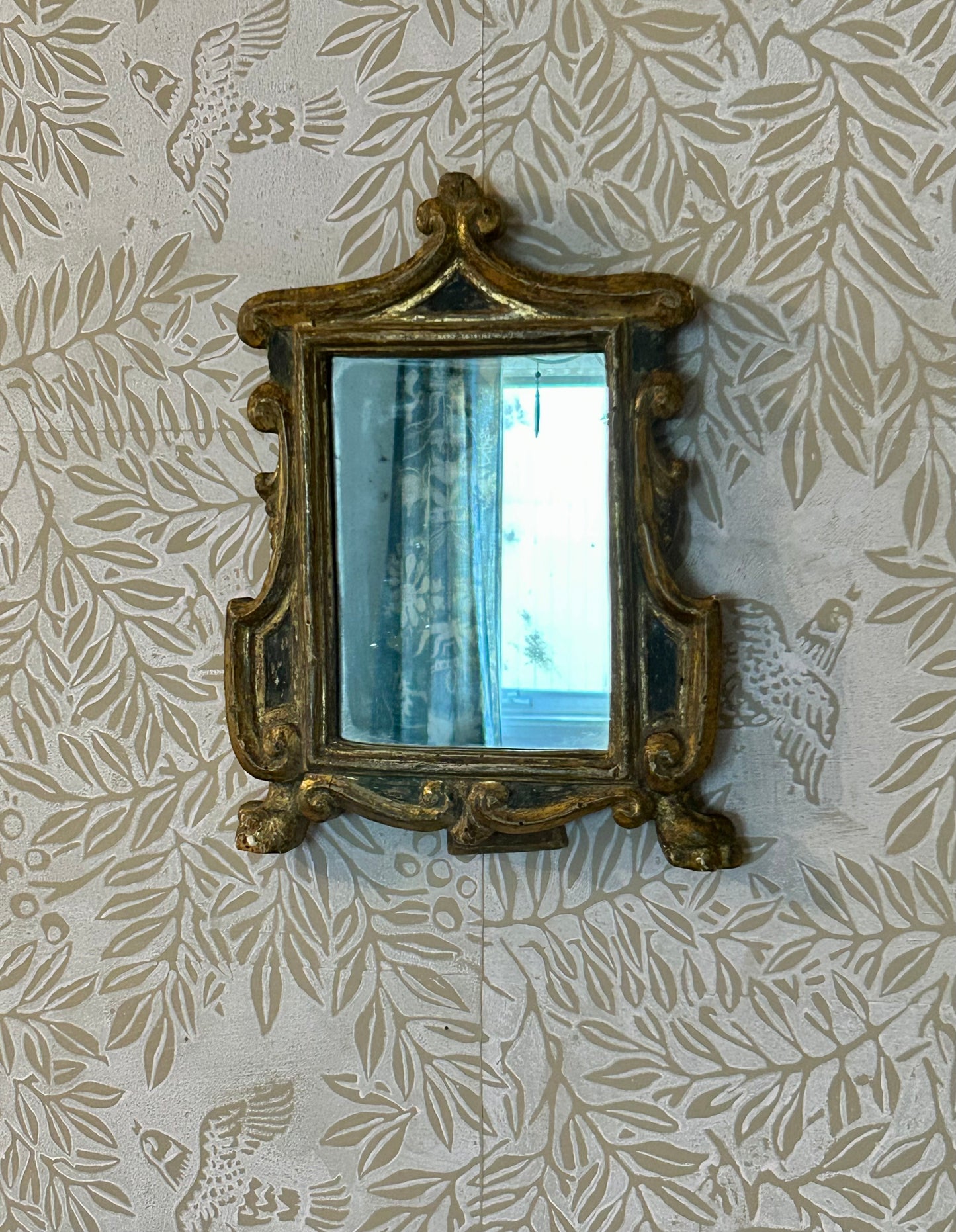 18th Century Petite Gilded Wall Mirror