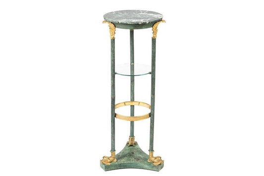 Early 19th Century Bronze and Marble Pedestal table