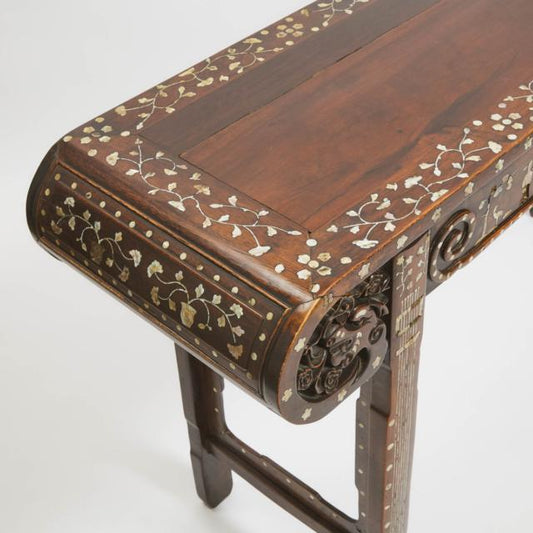 Stunning Inlaid Console Table, Late Qing Dynasty, 19th Century