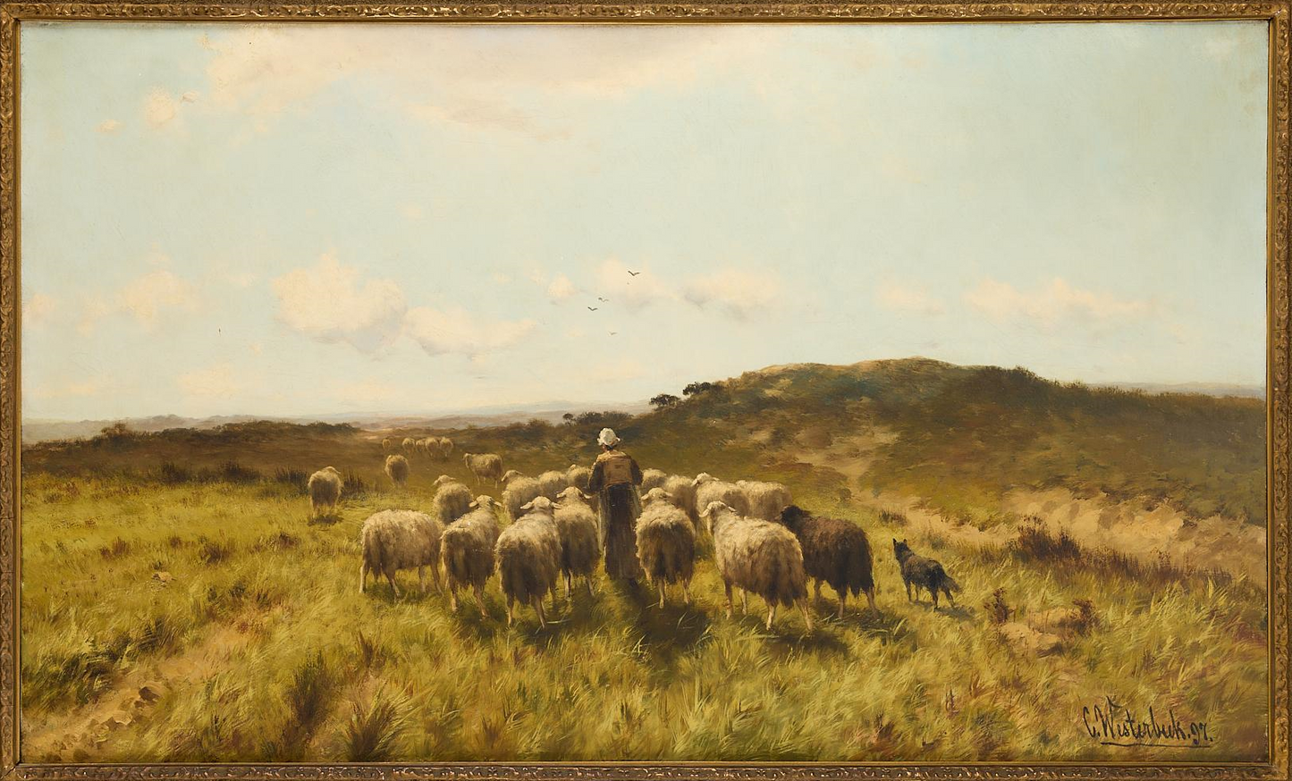 Cornelis Westerbeek, Homeward Across the Dunes, 1897