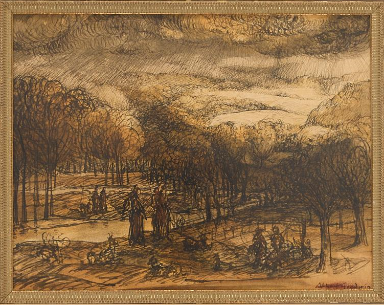 Albert Goodwin, Untitled Landscape Sketch