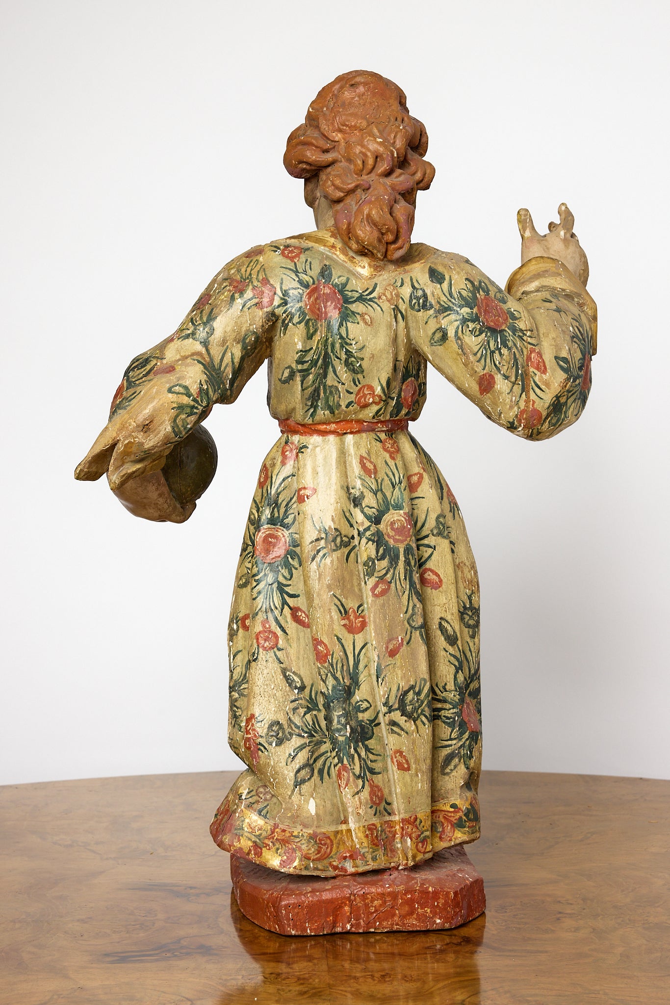 19th Century European Polychrome Figure of a Saint