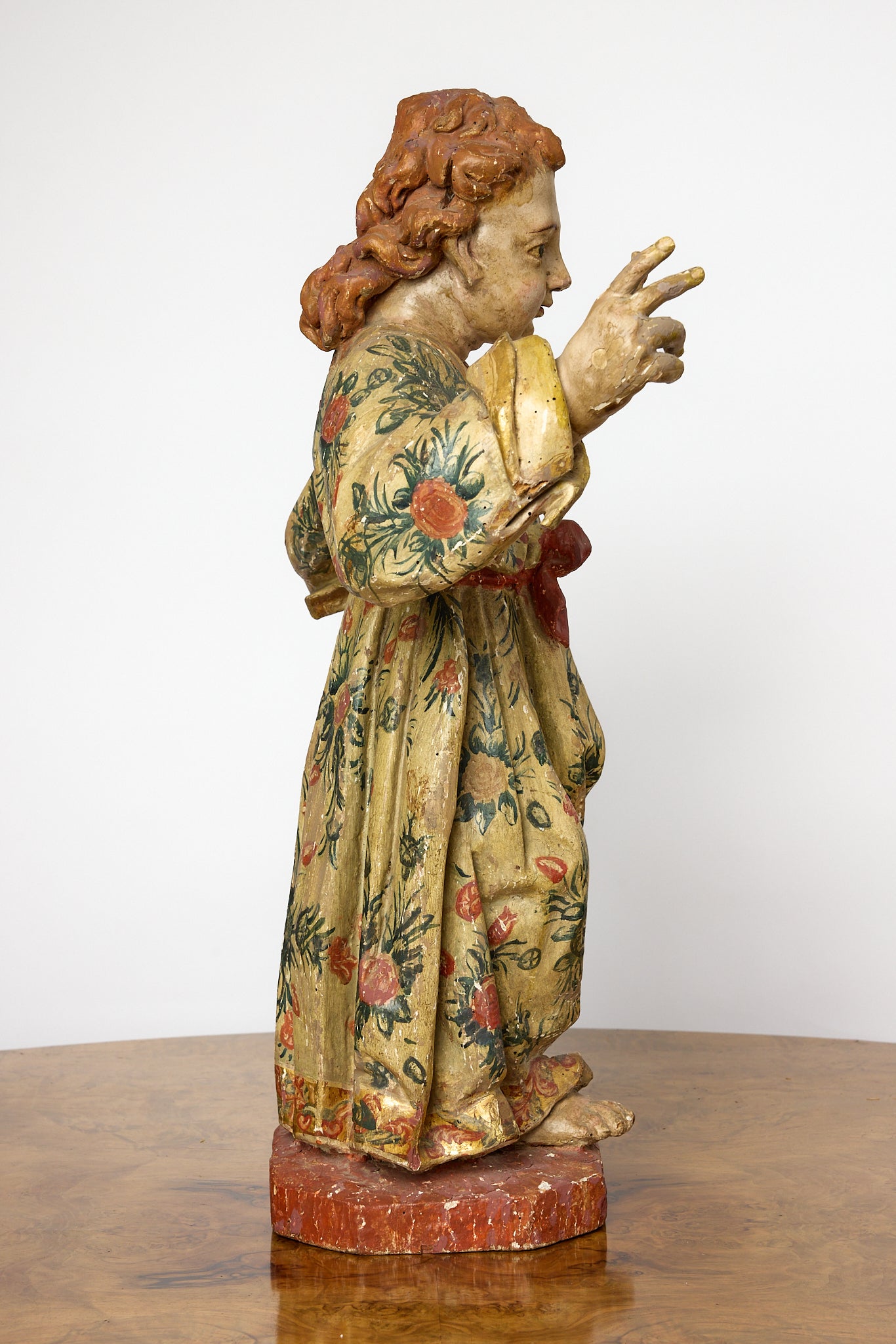 19th Century European Polychrome Figure of a Saint