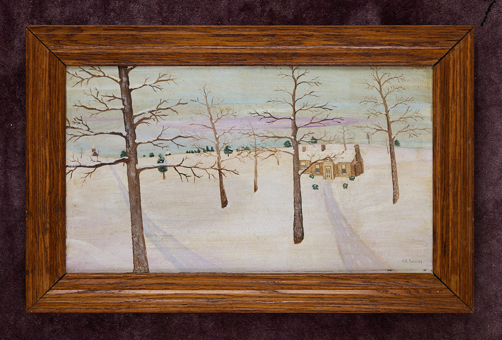 Oil Painting of a Winter Landscape