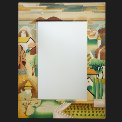 Hand Painted Leather Mirror