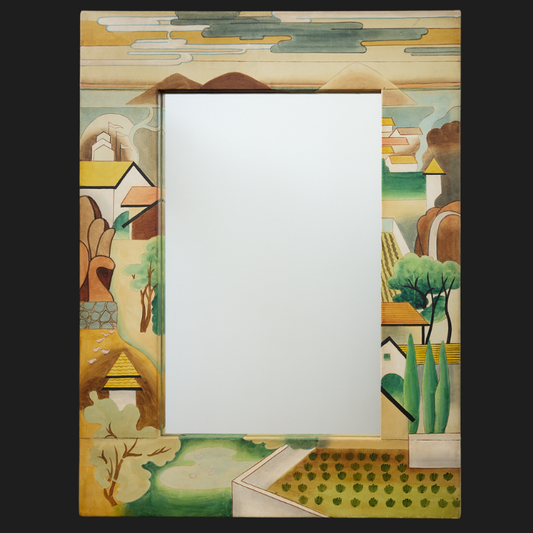 Hand Painted Leather Mirror