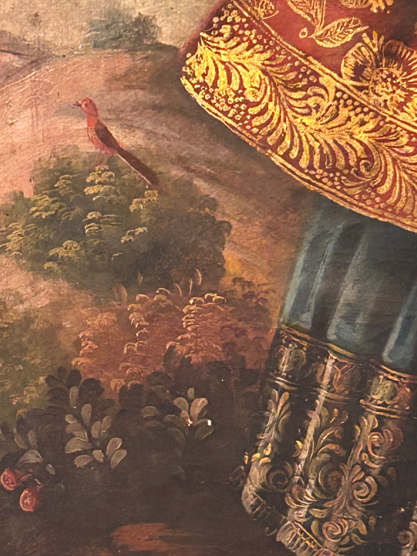 Angel With Arquebus, Antique Cuzco School Painting