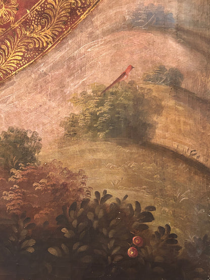 Angel With Arquebus, Antique Cuzco School Painting