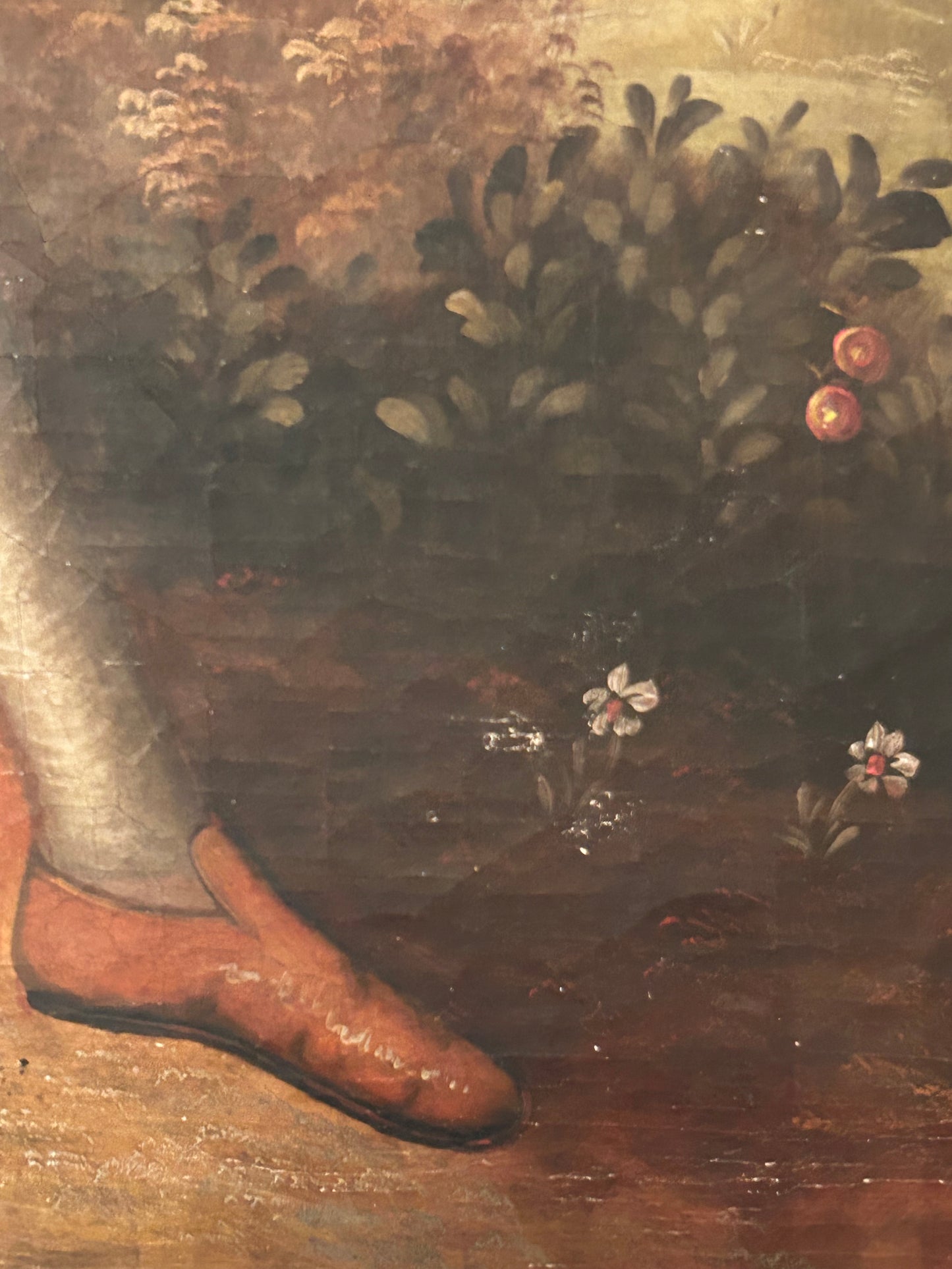 Angel With Arquebus, Antique Cuzco School Painting