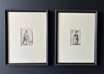 Three Etchings of Gentlewomen by Wensceslaus Hollar, 1607-1677