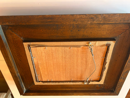 19th Century Carved Oak Picture Frame, English Arts and Crafts Style