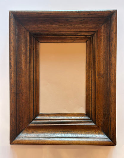 19th Century Carved Oak Picture Frame, English Arts and Crafts Style