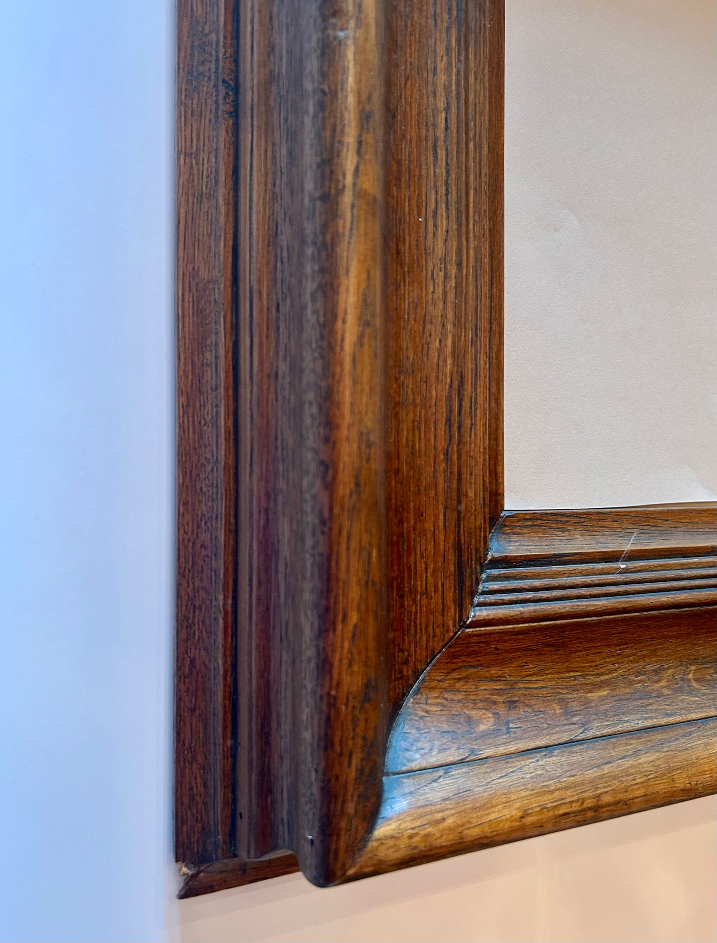 19th Century Carved Oak Picture Frame, English Arts and Crafts Style