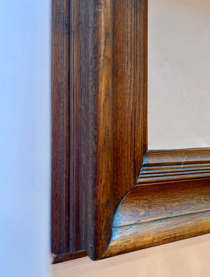 19th Century Carved Oak Picture Frame, English Arts and Crafts Style