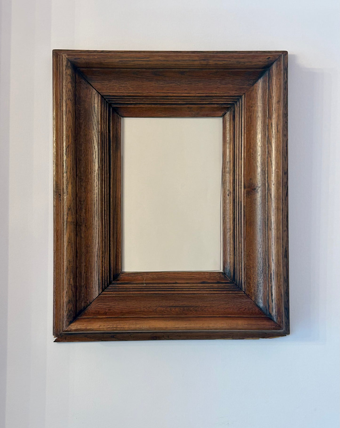 19th Century Carved Oak Picture Frame, English Arts and Crafts Style