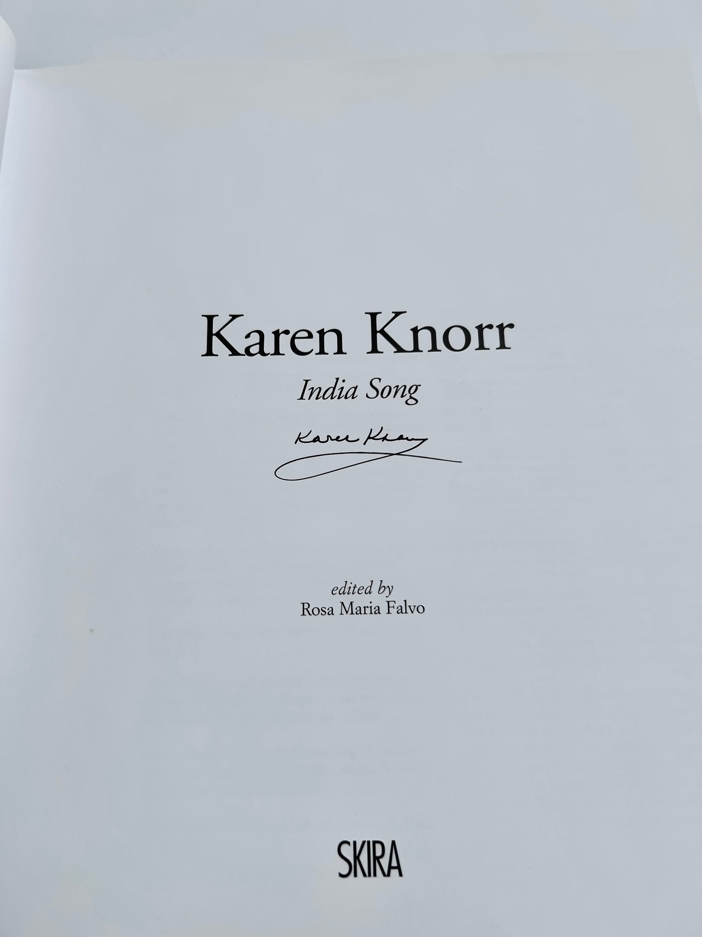 Karen Knorr, India Song, First Edition, Signed