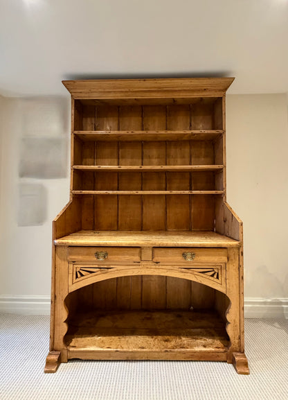 19th Century Country Irish Farmhouse Pine Kitchen Dresser