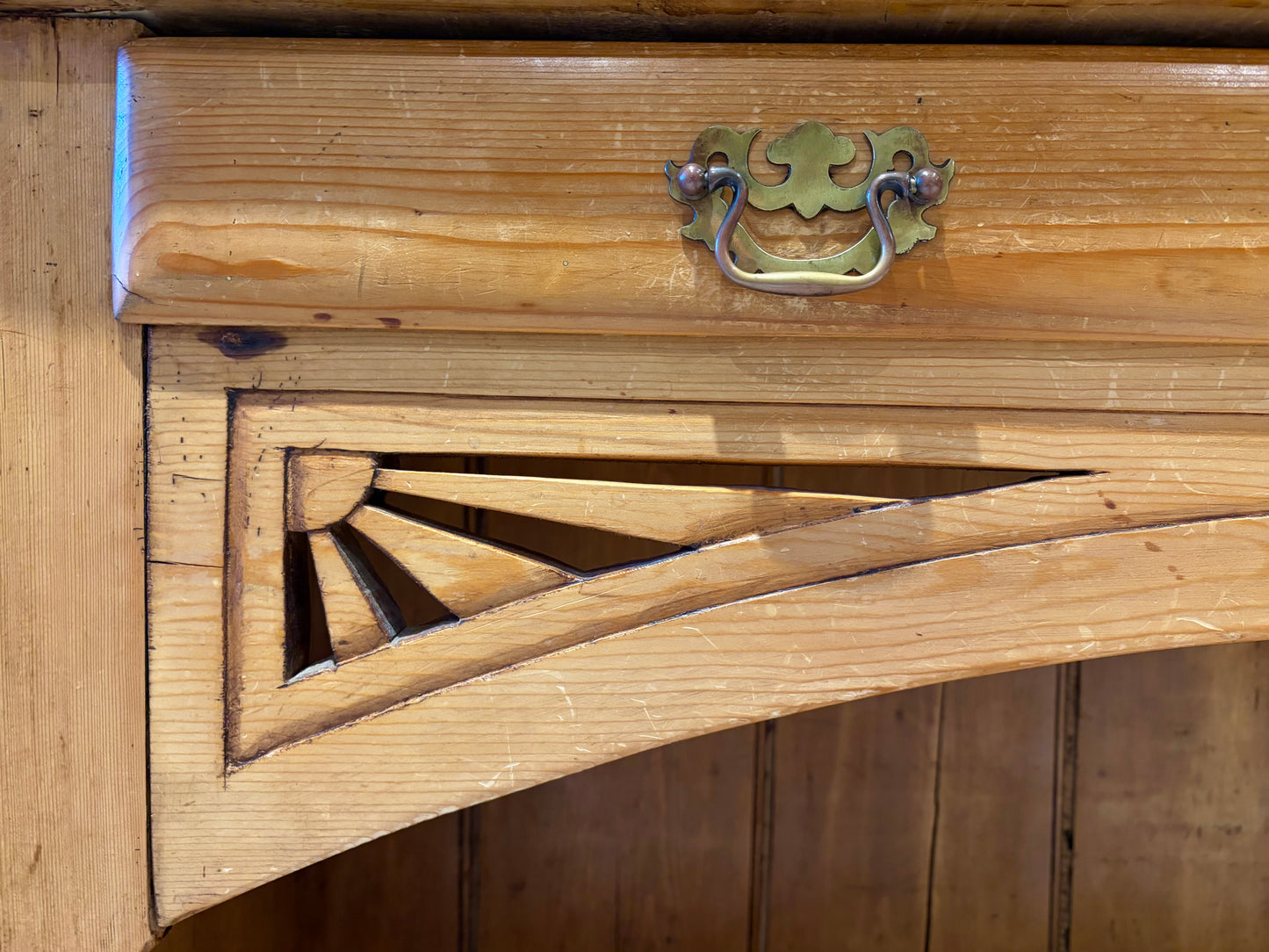 19th Century Country Irish Farmhouse Pine Kitchen Dresser