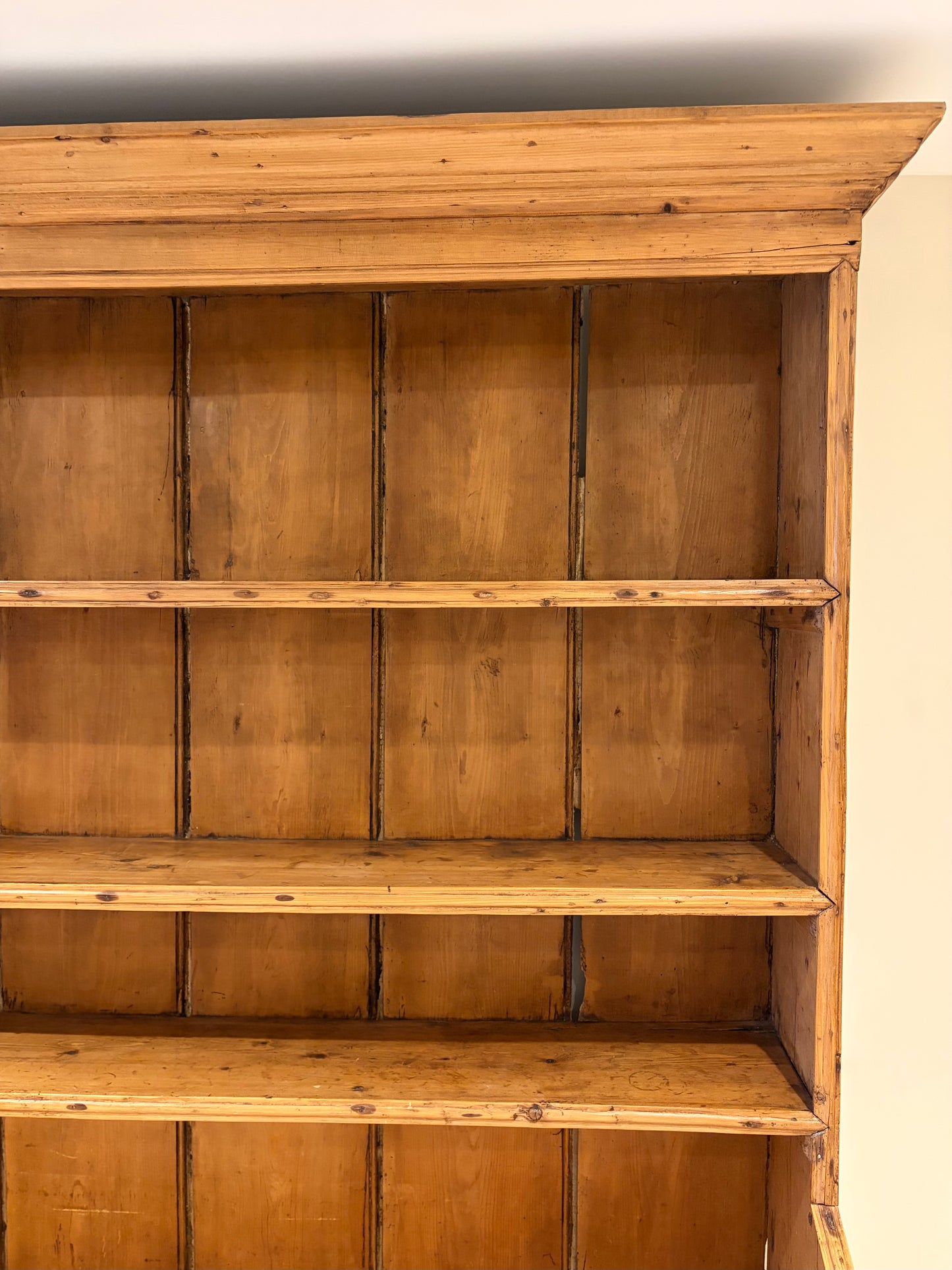 19th Century Country Irish Farmhouse Pine Kitchen Dresser