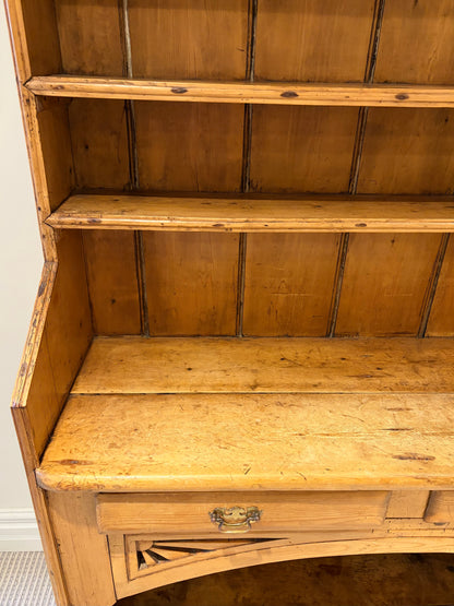19th Century Country Irish Farmhouse Pine Kitchen Dresser