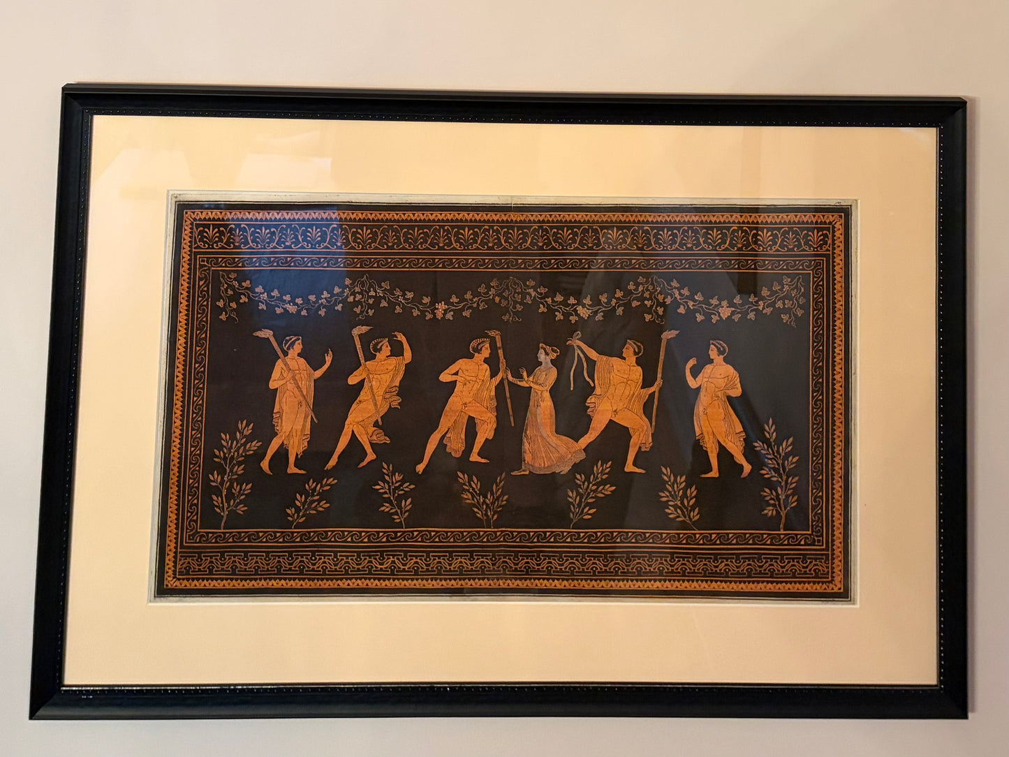 18th Century Framed Greco-Roman Engraving Pierre Francois Hugues D'Hancarville