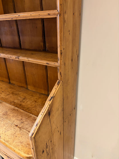 19th Century Country Irish Farmhouse Pine Kitchen Dresser