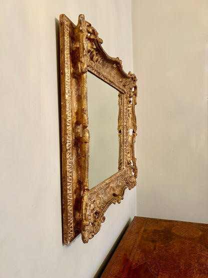 Louis XV Style Hand-Carved Giltwood Mirror