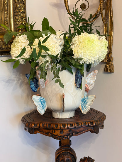 Antique Italian Walnut Pedestal Table With Carved Putti, 19th Century