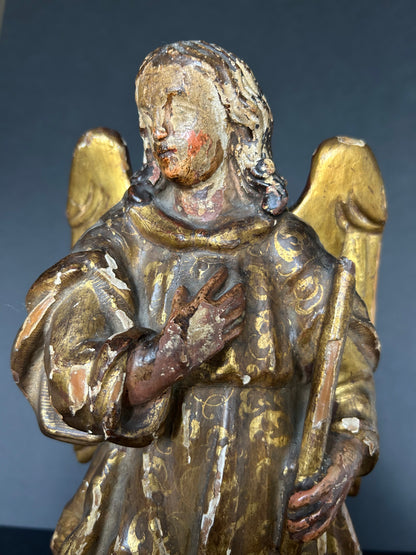 17th Century Polychrome Figure of the Archangel Michael